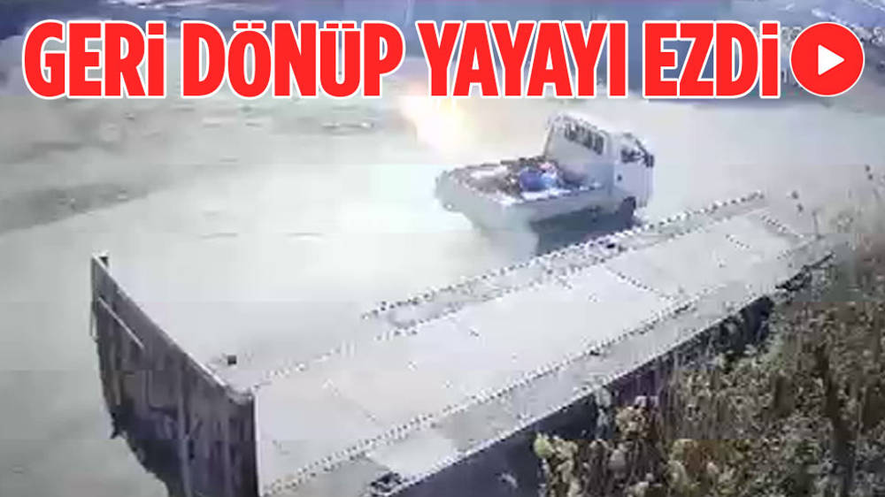 Toz kaldırdın dedi, araç geri dönüp yayayı ezdi