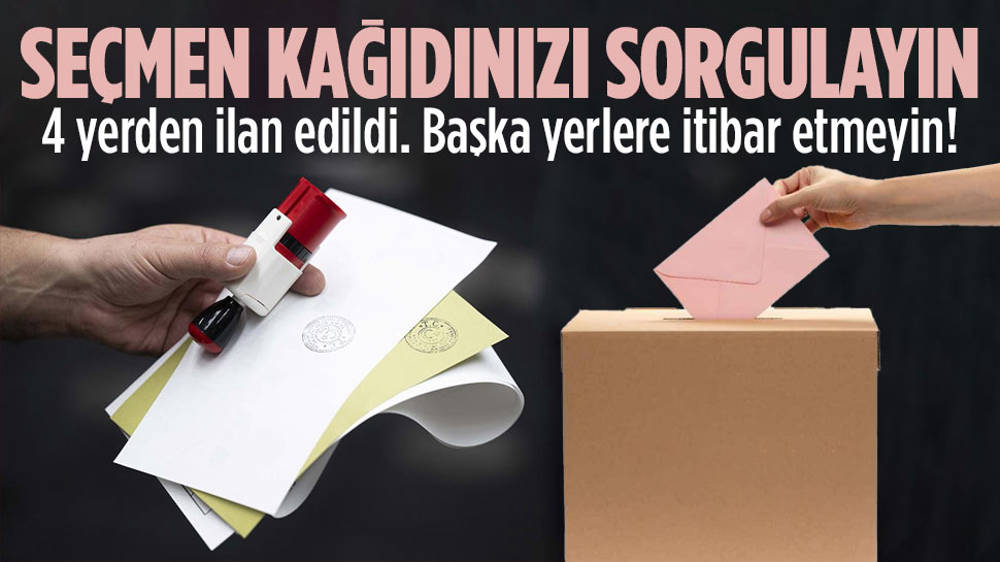 YSK'dan “seçmen kaydı sorgulama” uyarısı!