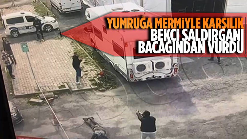 Zeytinburnu'nda mahalle bekçisi kendisine yumruk atan kişiyi bacağından vurdu