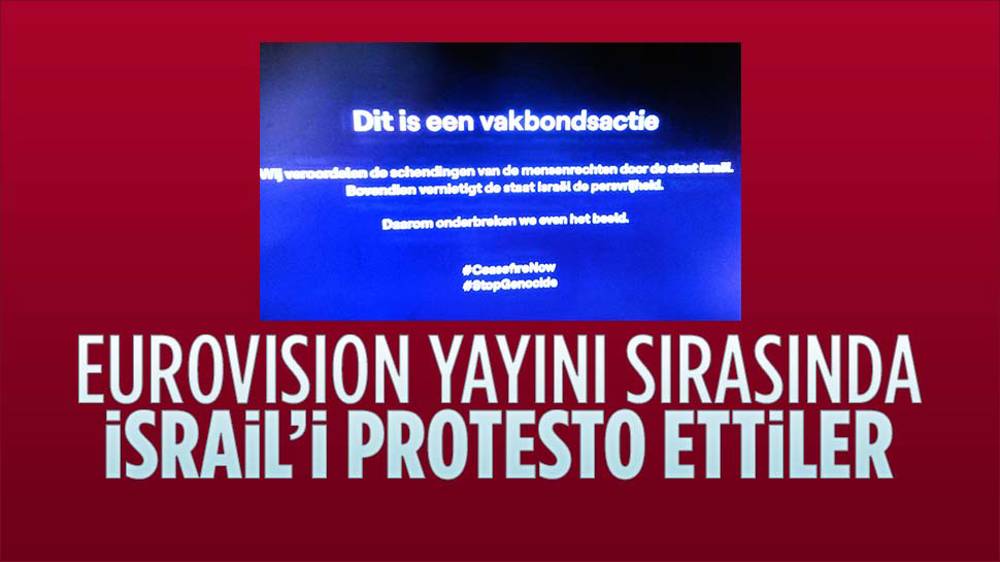 Belçika'nın VRT televizyonu, Eurovision yayını sırasında İsrail’i protesto etti