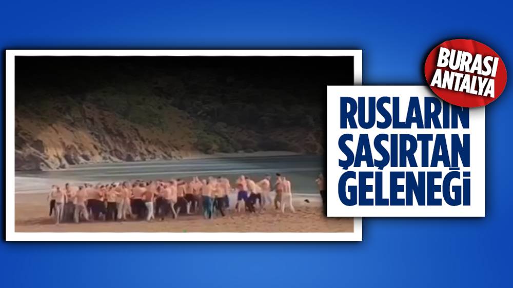 Bu gelenekmiş: Ruslar sahilde birbirlerini dövdüler