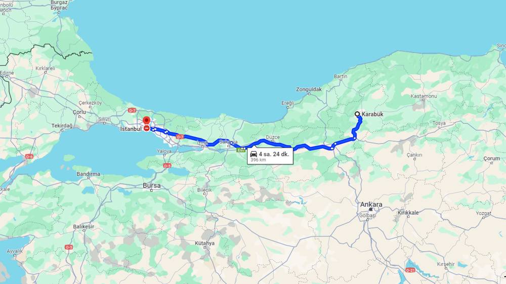 Karabük İstanbul arası kaç km? İstanbul Karabük arası kaç saat?