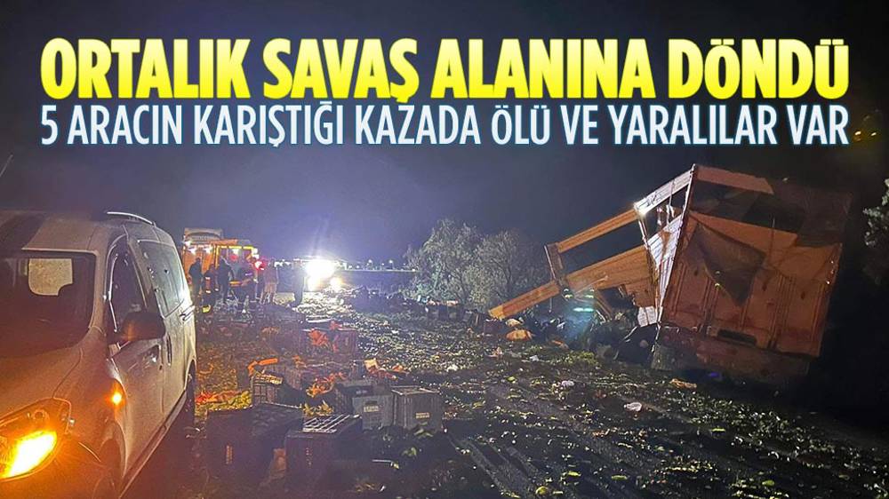 Niğde'de 5 aracın karıştığı zincirleme kazada 2 kişi öldü