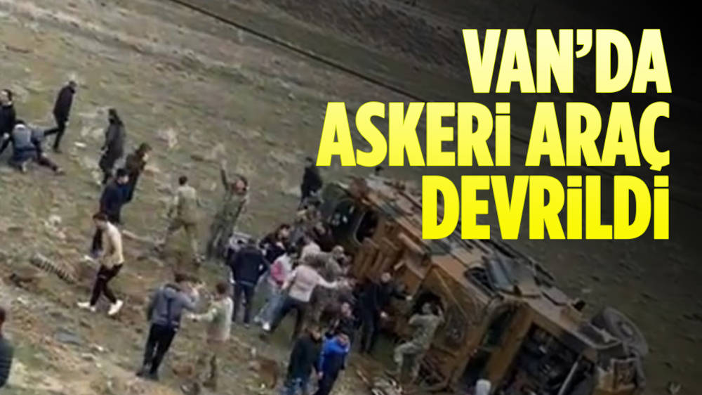 Van'da askeri araç devrildi