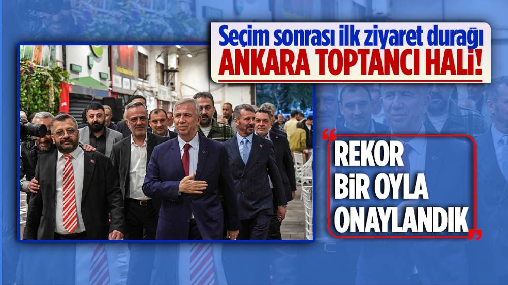 Seçim sonrası ilk ziyaret... Mansur Yavaş, Toptancı Hali esnafıyla bir araya geldi!