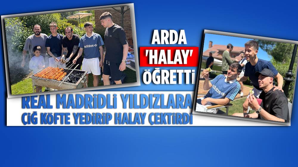 Arda Güler Real Madridli futbolculara halay çektirdi