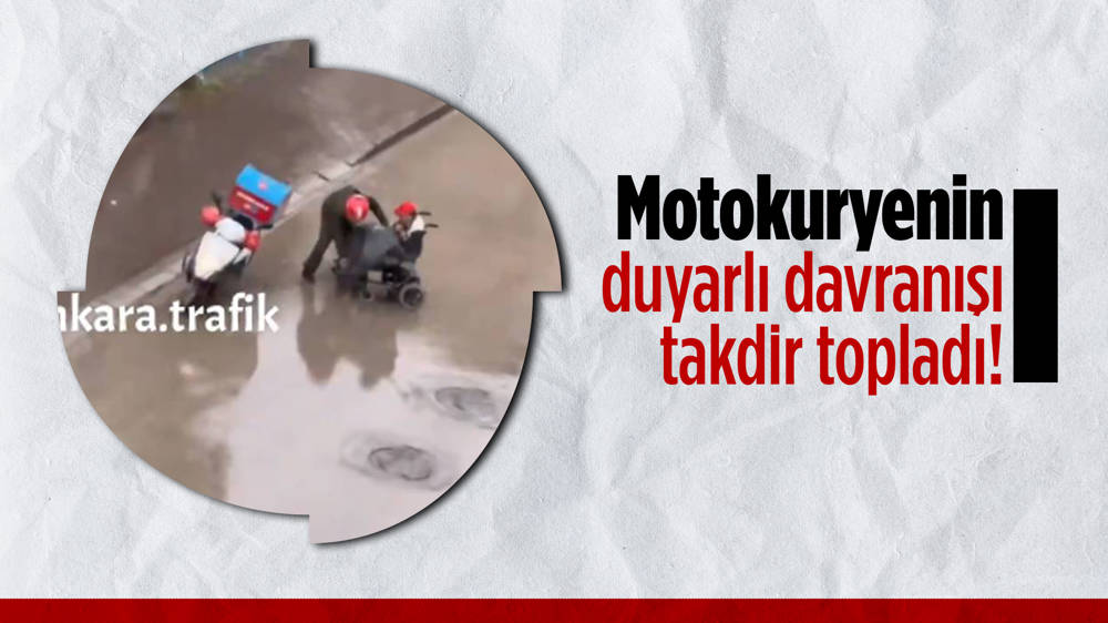 Ankara’da motokuryenin güzel yüreği…  