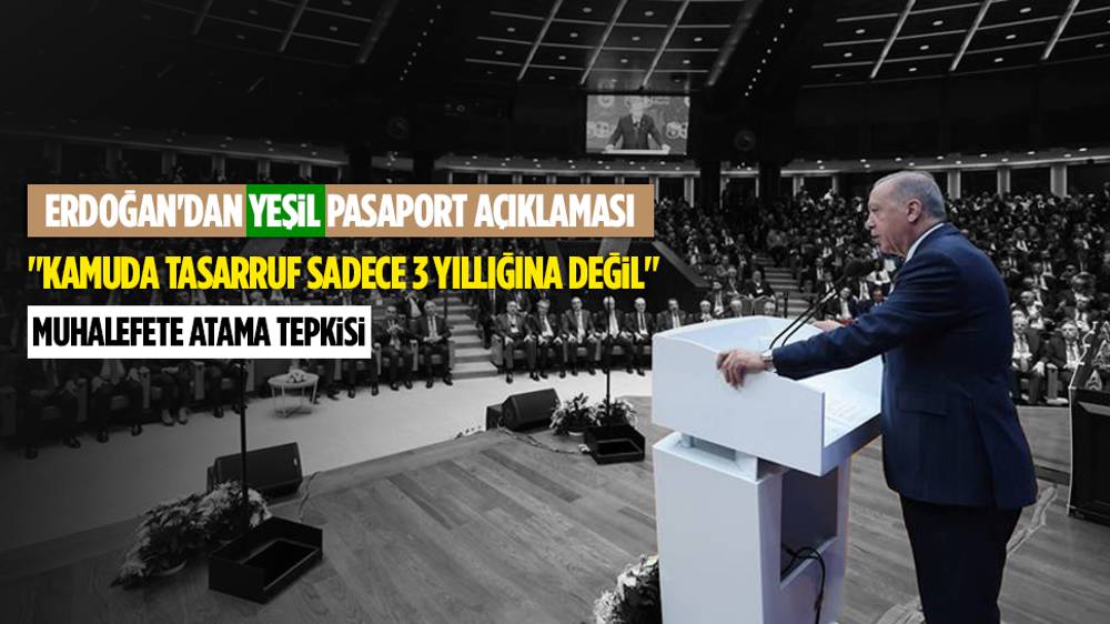 Cumhurbaşkanı Erdoğan'dan kamuda tasarruf mesajı 