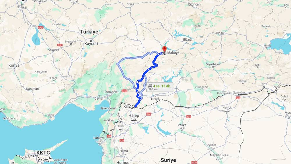 Kilis Malatya arası kaç km? Malatya Kilis arası kaç saat?