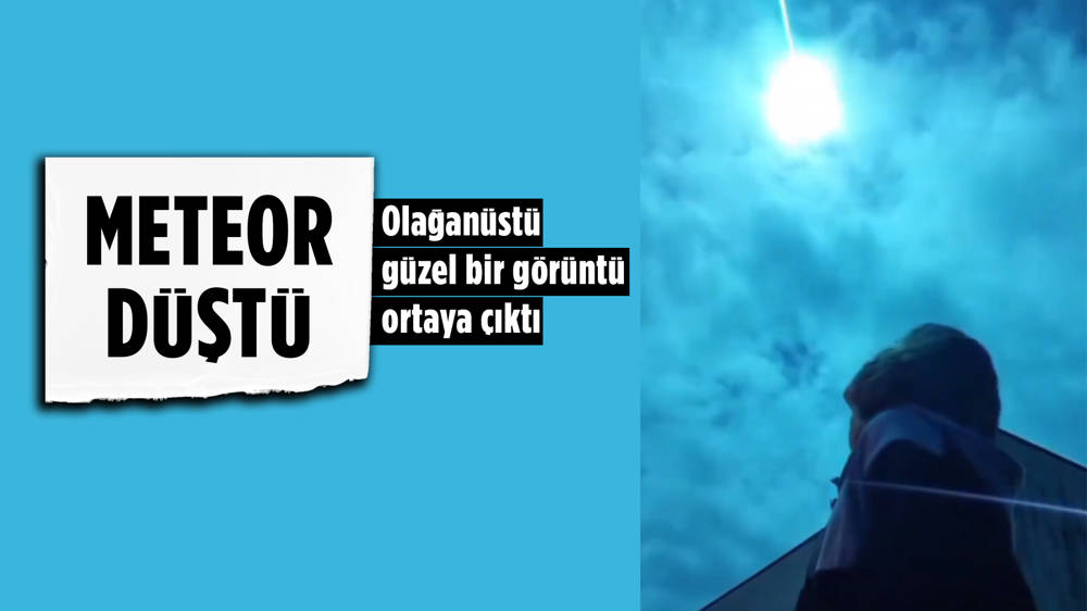 Portekiz'de meteorun düştüğü anlar böyle görüntülendi