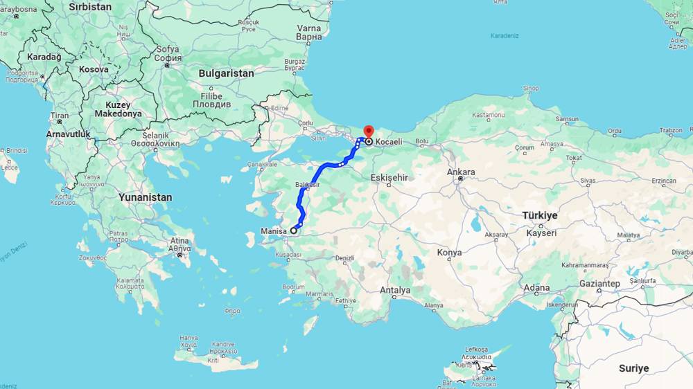 Manisa Kocaeli arası kaç km? Kocaeli Manisa arası kaç saat?