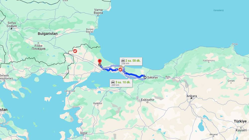 Sakarya Çerkezköy arası kaç km? Çerkezköy Sakarya arası kaç saat?