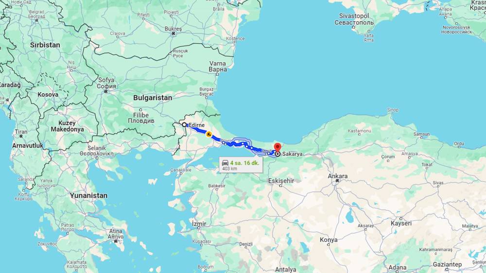 Edirne Sakarya arası kaç km? Sakarya Edirne arası kaç saat?