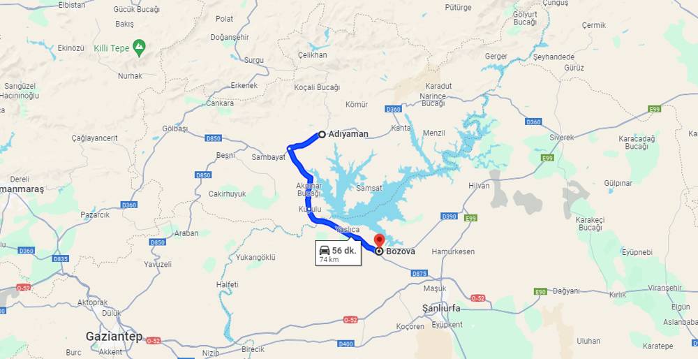 Adıyaman Bozova arası kaç km? Bozova Adıyaman arası kaç saat?