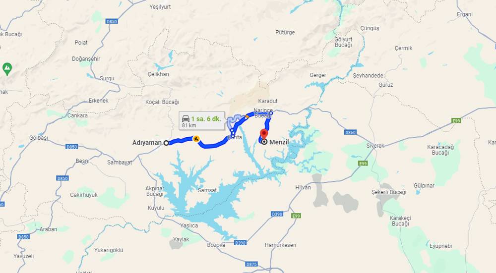 Adıyaman Menzil arası kaç km? Menzil Adıyaman arası kaç saat?