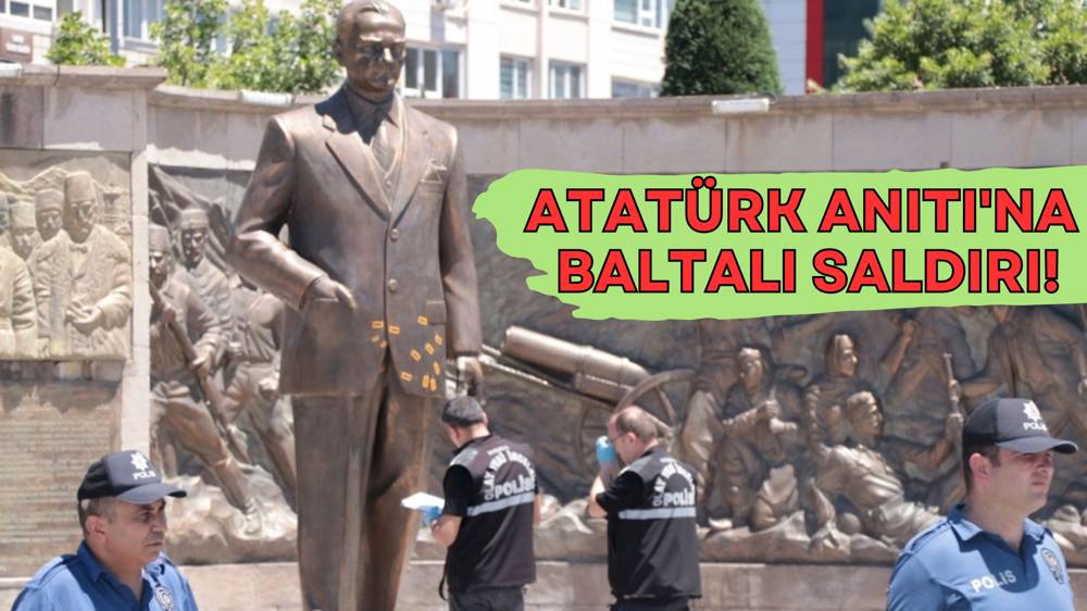 Atatürk Anıtı'na saldırı: 2 gözaltı 