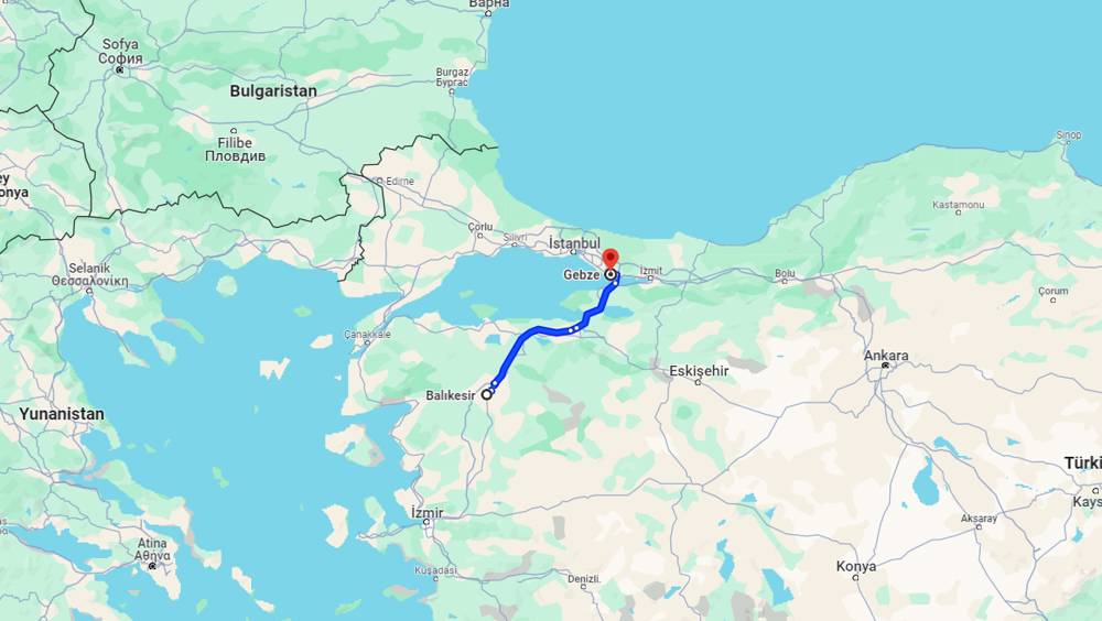 Balıkesir Gebze arası kaç km? Gebze Balıkesir arası kaç saat?