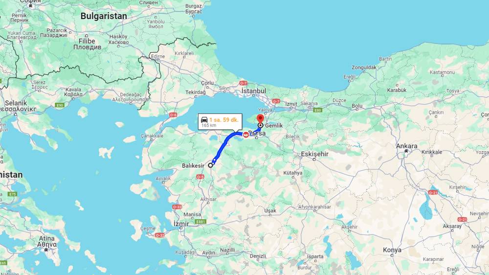 Balıkesir Gemlik arası kaç km? Gemlik Balıkesir arası kaç saat?