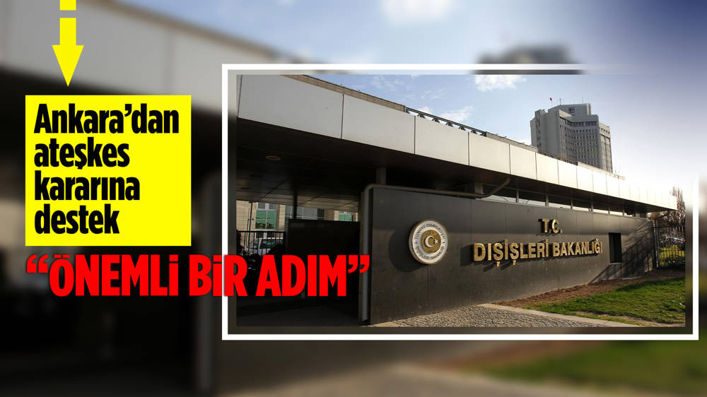 Dışişleri Bakanlığı: BMGK'nın Gazze için ateşkes kararı son derece önemli bir adım