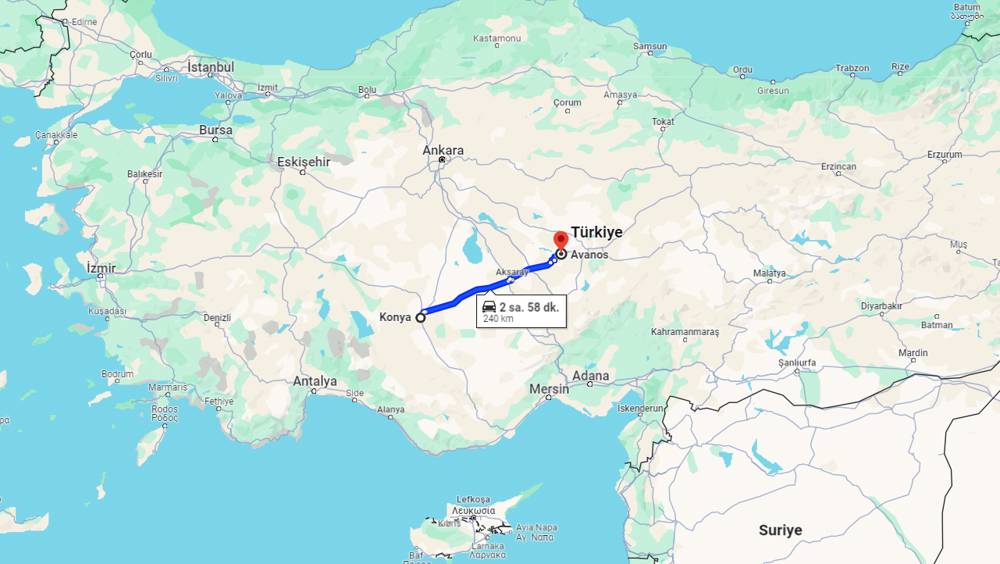 Konya Avanos arası kaç km? Avanos Konya arası kaç saat?