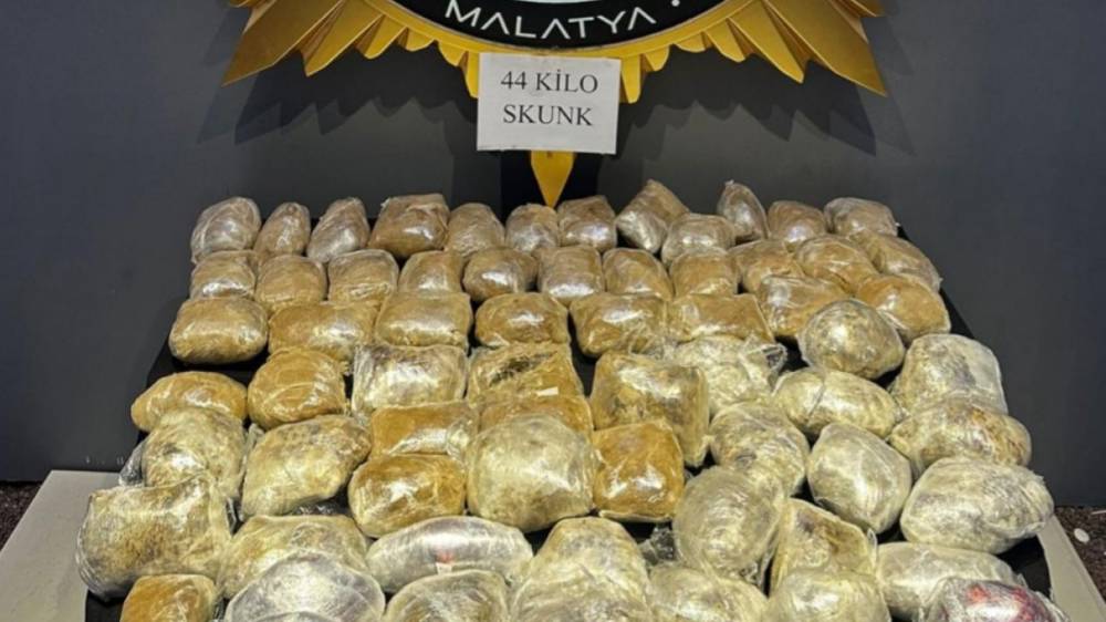 Malatya'da 44 kilogram sentetik uyuşturucu ele geçirildi