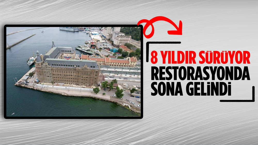 Restorasyonu 8 yıldır devam eden Haydarpaşa Garı'n son hali havadan görüntülendi