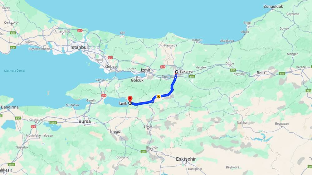 Sakarya İznik arası kaç km? İznik Sakarya arası kaç saat?