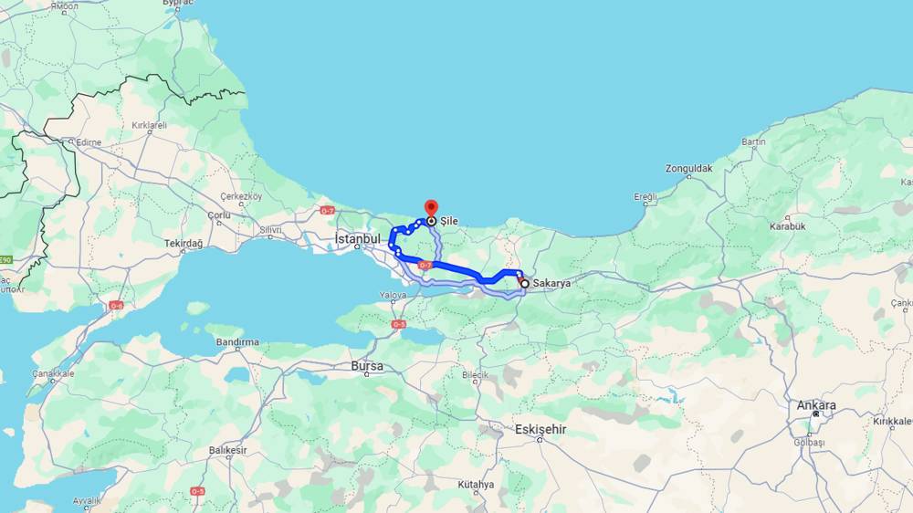 Sakarya Şile arası kaç km? Şile Sakarya arası kaç saat?