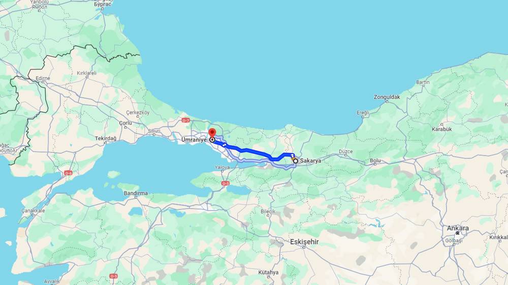 Sakarya Ümraniye arası kaç km? Ümraniye Sakarya arası kaç saat?