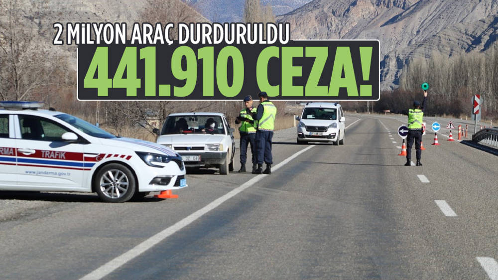 Trafik denetimlerinde 2 milyon araç kontrol edildi