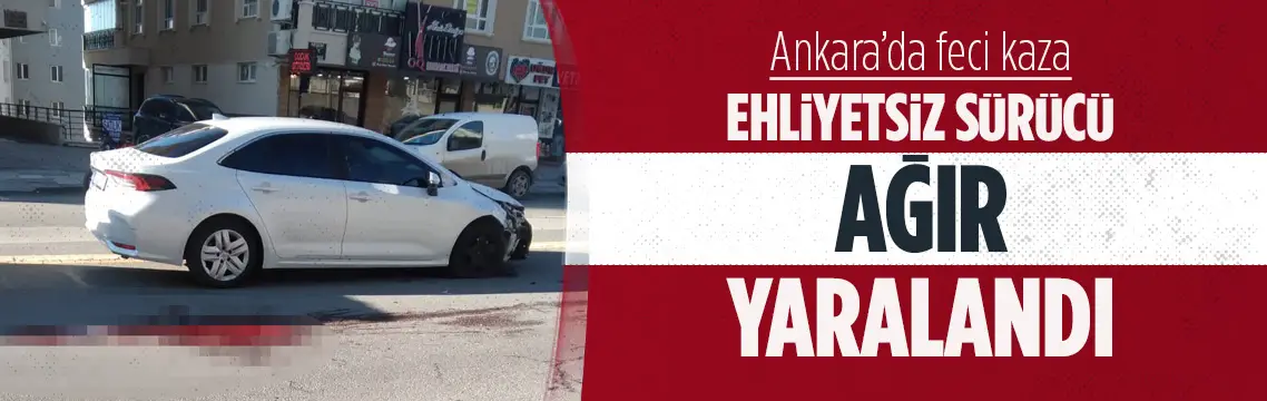 Motosiklet, kamyonete çarptı; ehliyetsiz sürücü ağır yaralı