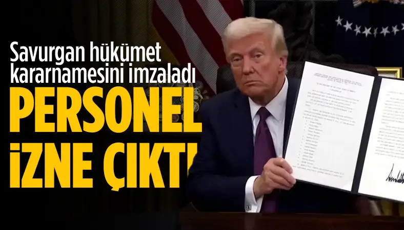 Trump “savurgan hükümet” kararnamesini imzaladı, personel izne çıktı