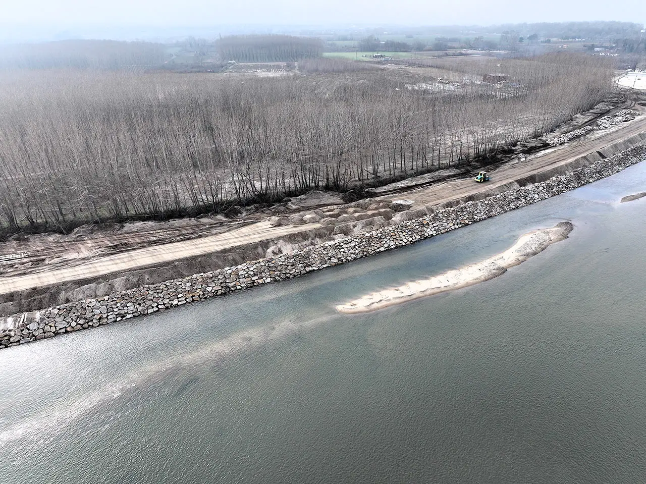 Meriç Nehri’nde güçlendirme çalışması yapılıyor