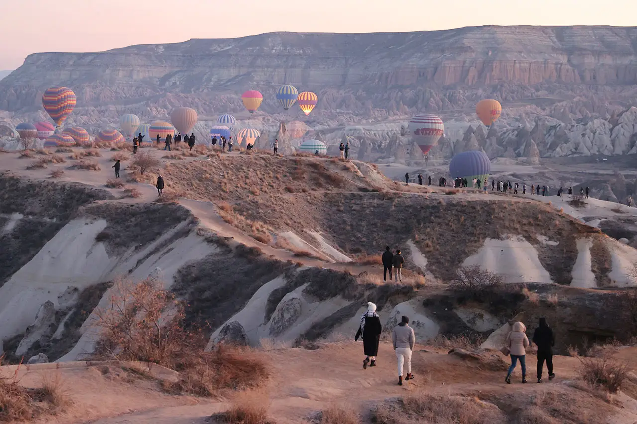 Kapadokya'da sıcak hava balonu yolcusunda rekoru kırıldı