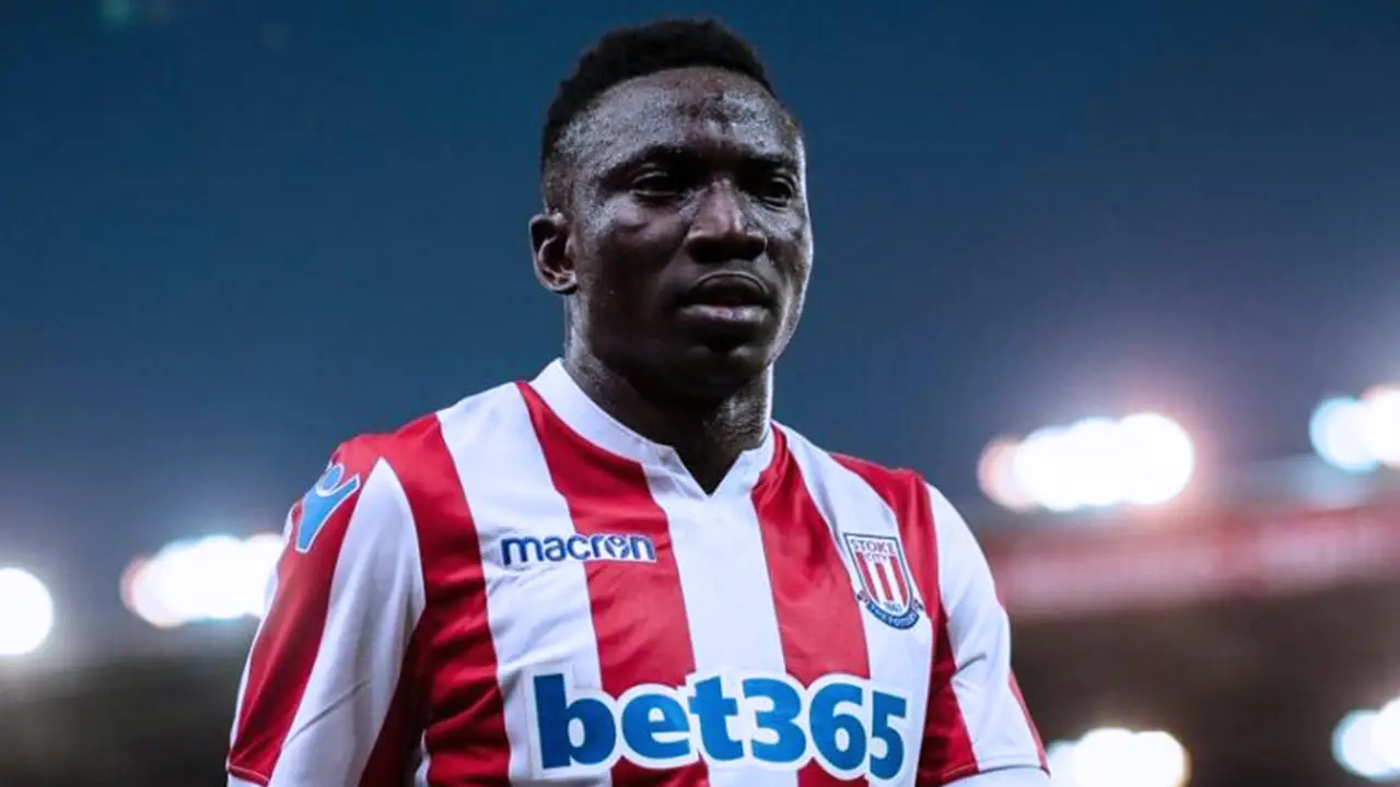 Peter Etebo'nun İngiliz ekibi Stoke City'de oynadığı dönemden bir kare