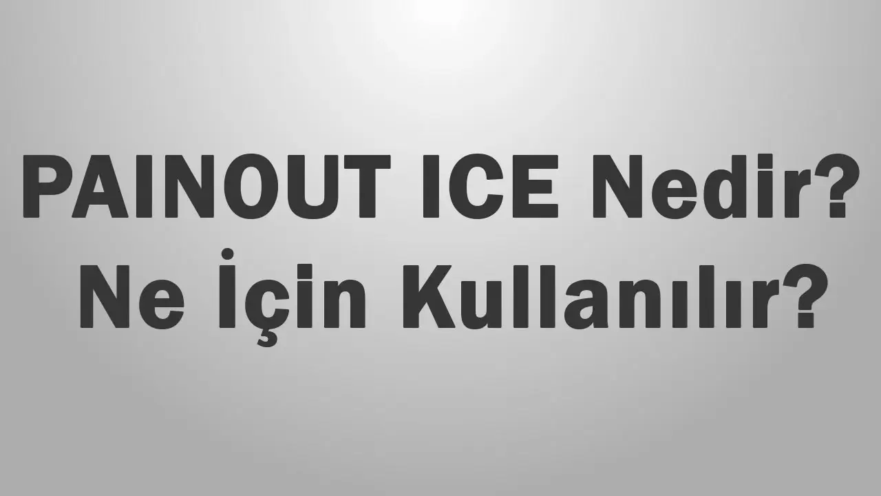 Paınout İce Nedir, Ne İçin Kullanılır?