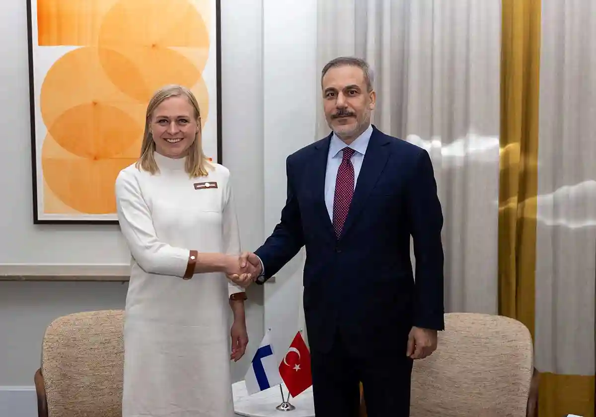 Finlandiya Dışişleri Bakanı Elina Valtonen ile Türkiye Dışişleri Bakanı Hakan Fidan