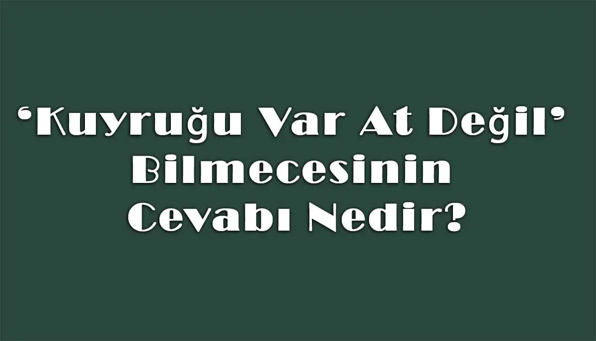 Kuyruğu Var At Değil Bilmecesinin Cevabı Nedir?