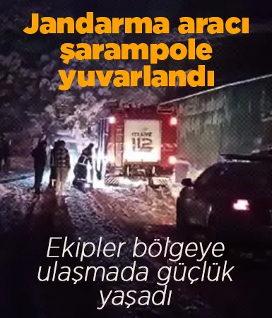 Kocaeli'de jandarma aracı şarampole uçtu