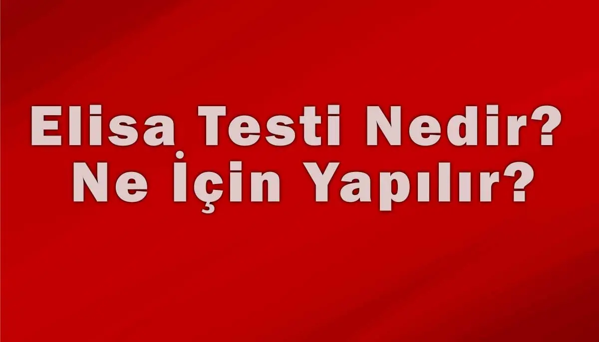 Elisa Testi Nedir, Ne İçin Yapılır?