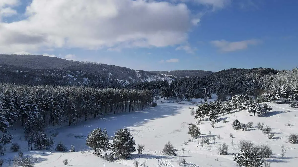 Işık Dağı ve Soğuk Su Milli Parkı karlar altında