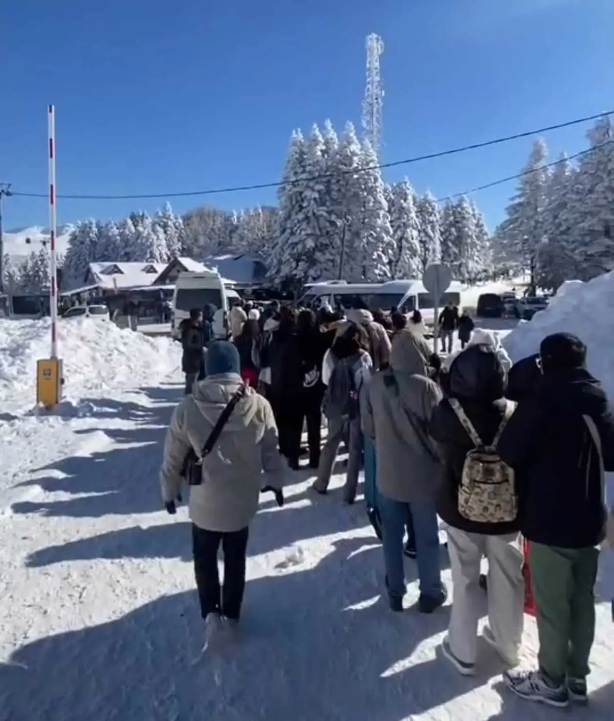 Uludağ'da tatilciler teleferikte mahsur kaldı