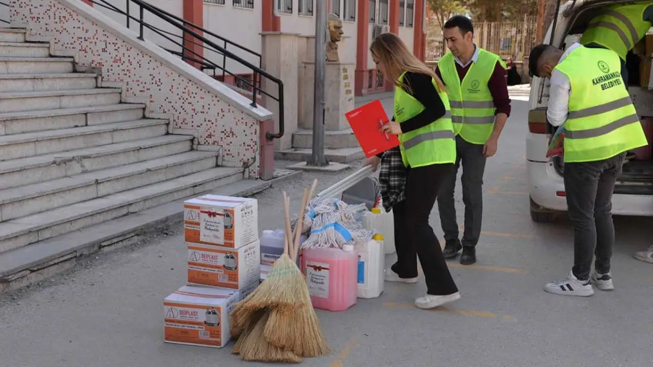 Kahramankazan Belediyesinden okullara hijyen desteği!