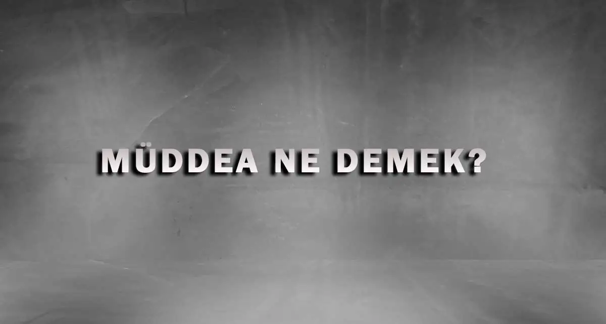Müddea Ne Demek? Anlamı, Kökeni ve Hukuki Kullanımı