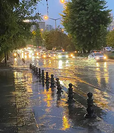 Başkentte yağışlı hava etkili oldu