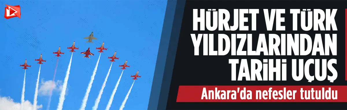 HÜRJET ve Türk Yıldızları birlikte uçtu