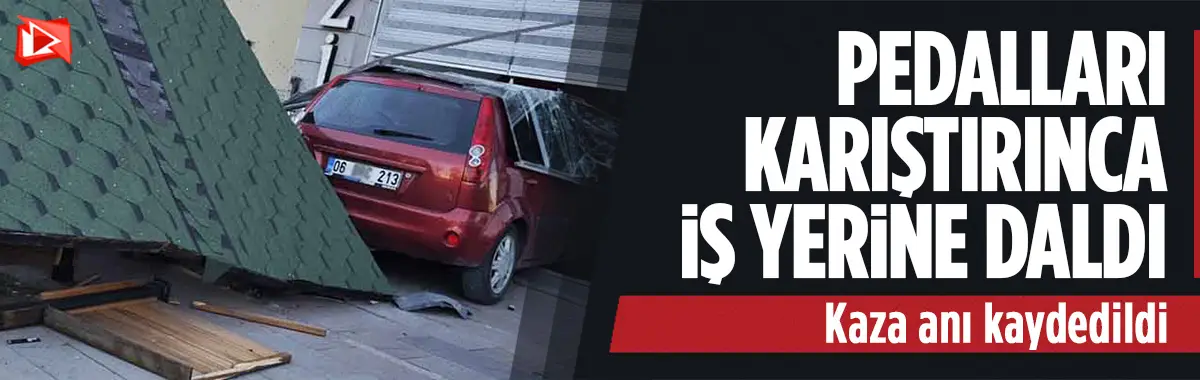 Ankara Keçiören'deki kaza güvenlik kamerasına yansıdı