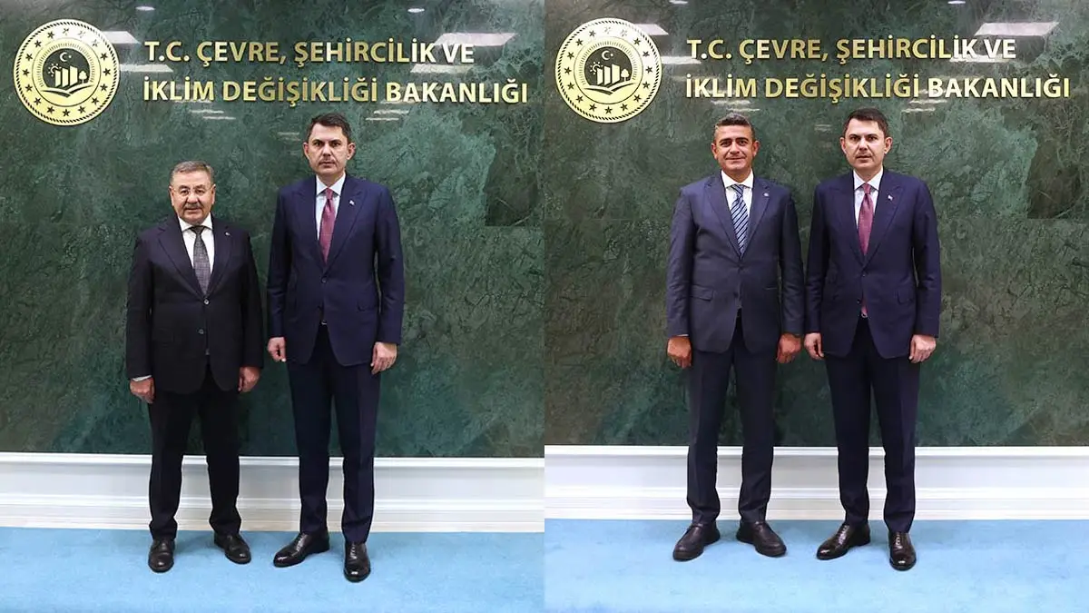 Bakan Kurum, Haymana ve Gölbaşı başkanlarını kabul etti