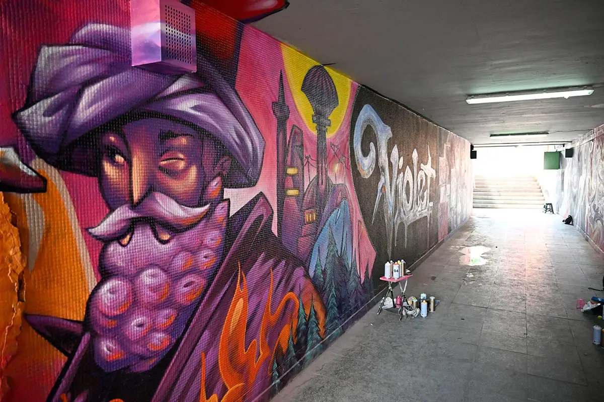 Çankaya Farabi Alt Geçidi grafitiyle açık hava galerisine dönüştü