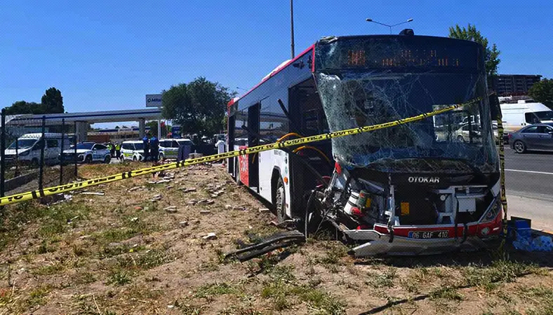 EGO otobüsünün karıştığı kazada 1 kişi gözaltına alındı